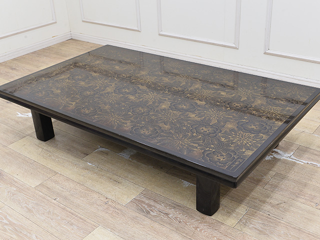 座卓 輪島塗 伝統工芸 高級家具 家具買取】輪島塗沈金座卓｜買取価格