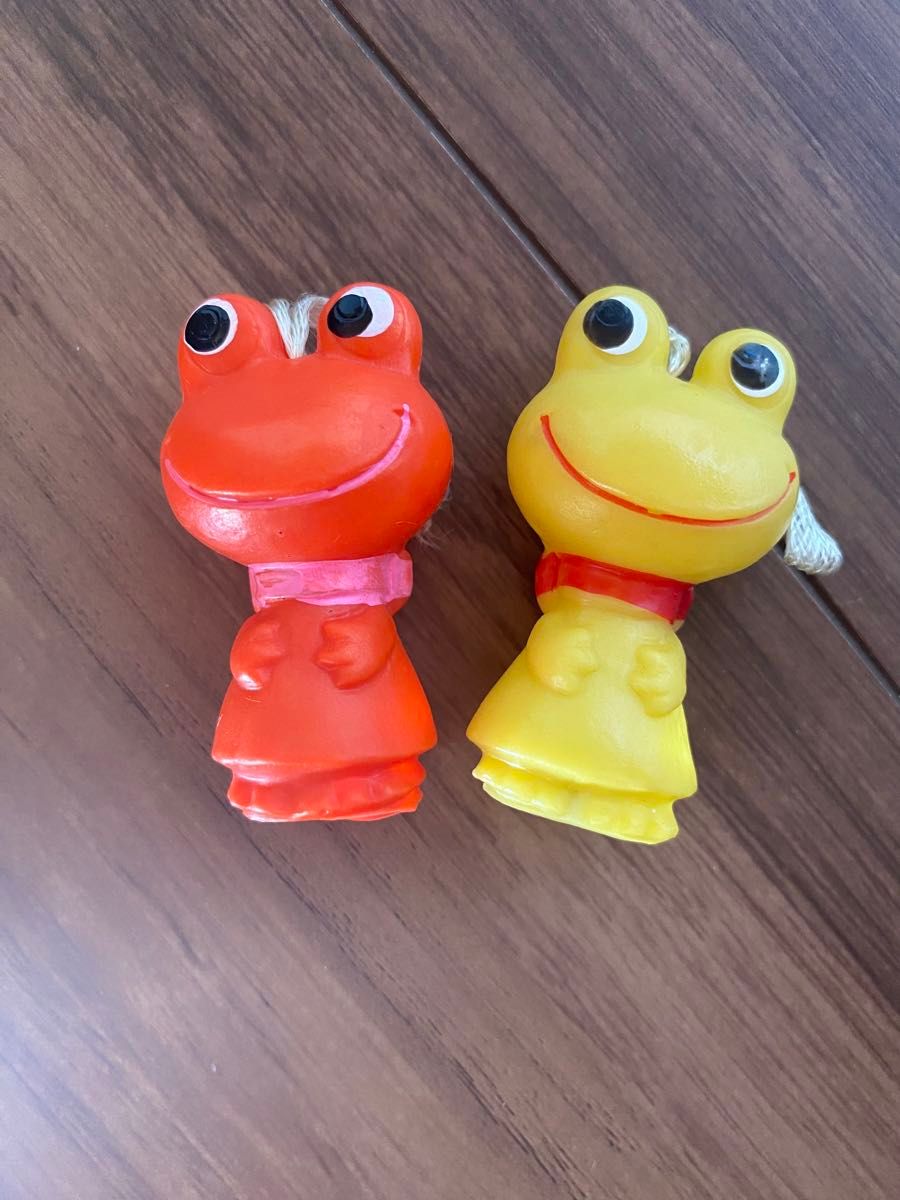 レア 希少 ケロちゃん 指人形 コルゲンコーワ 黒色 黄色 赤色 ソフビ