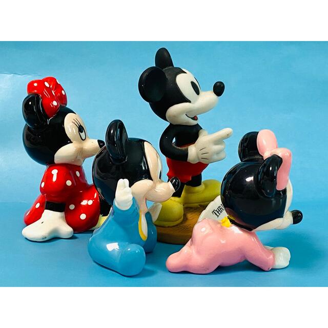 Disney - 【 美品 】Disney 陶器製 ミッキー・ミニー & ベビーミッキー