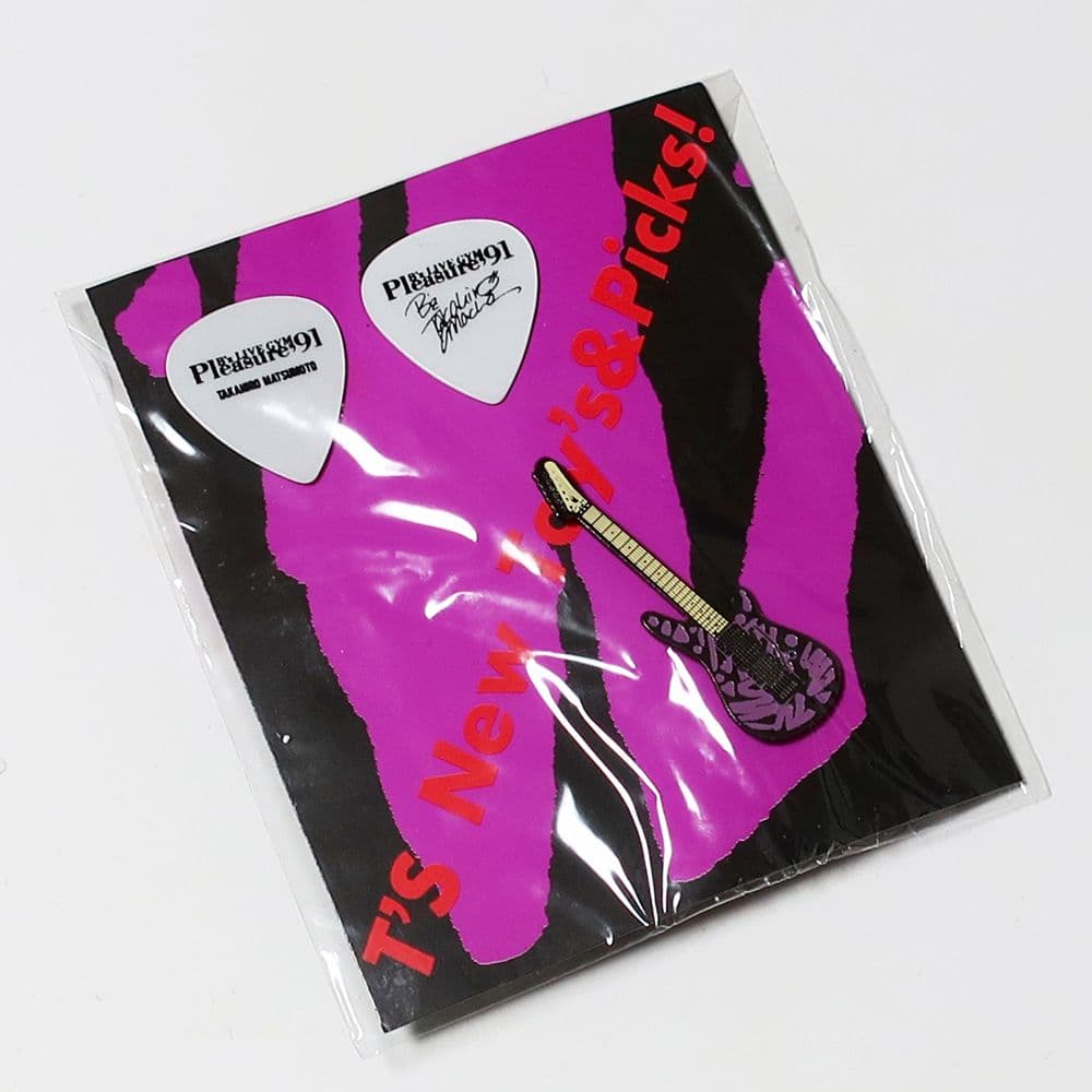 ギターピック ピンバッジ セット B'z Pleasure '91 公式グッズ 新品未開封 ピンバッジ ギターピック セット B'z LIVE-GYM Pleasure