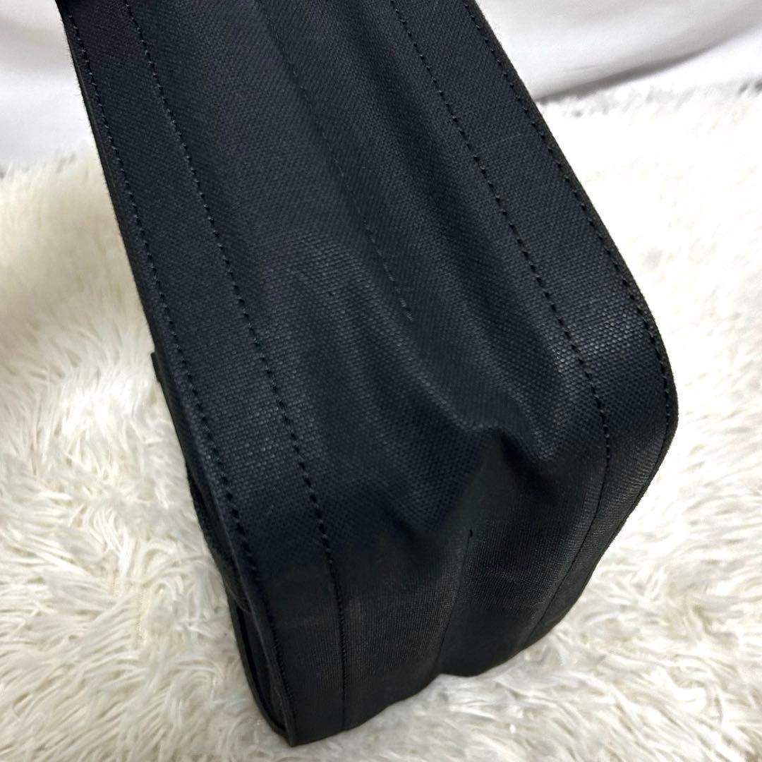 chacoli トートバッグ　キャンバス　スモール　ブラック　レザー