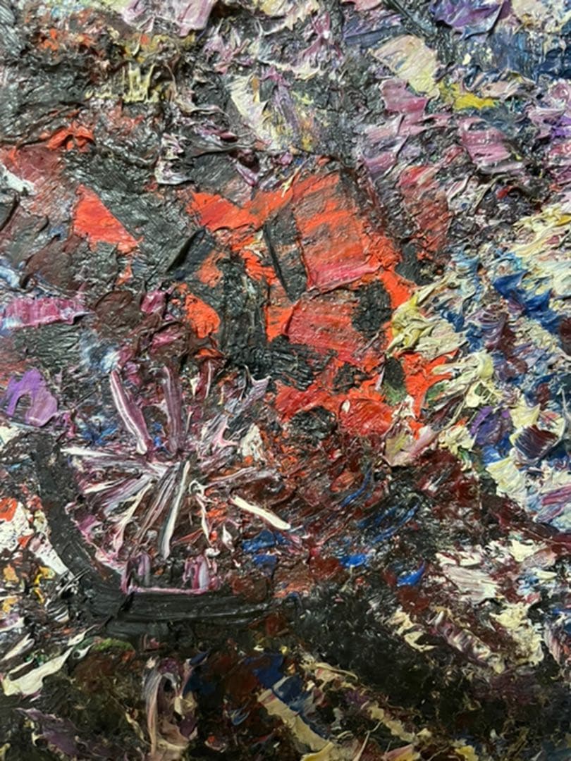 作家不詳 幻の画家 原勝四郎？油彩 板絵 SM 真筆保証 1点物